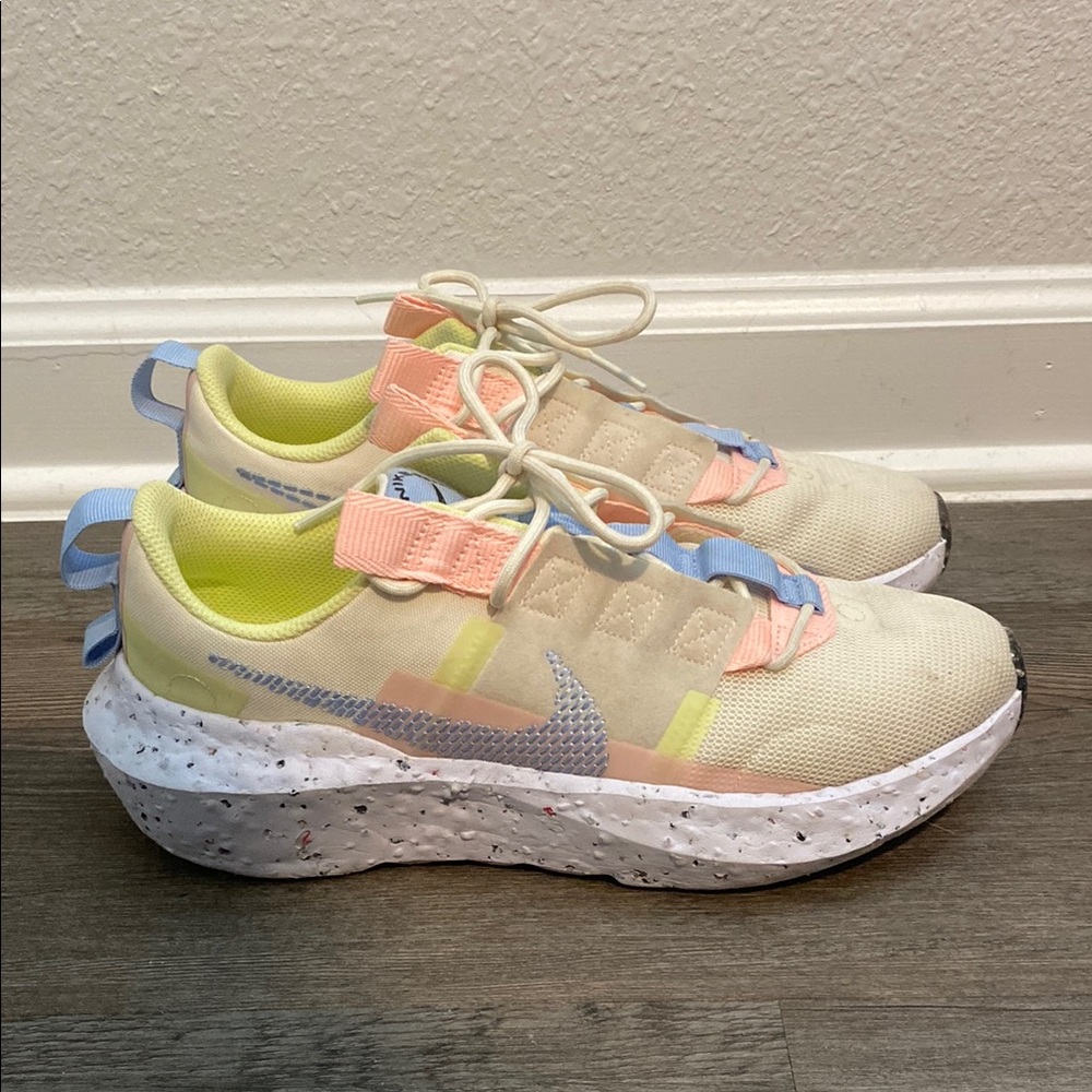 Kids Cream and Pink Sneakers
